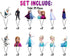 Cupcake Toppers Set Elsa β 24 pcs Princess Birthday Cake Decorations, Elsa Anna Olaf Party Cupcake Picks