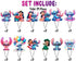 Cupcake Toppers Stitch – 24 Pcs Cute Cartoon Decorations for Kids Birthday Party