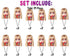 Face Cupcake Toppers Barbe - Set of 24 Glamorous Party Decorations