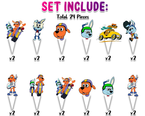 Go, Dog. Go! Cupcake Toppers – 24 PCS Party Decorations