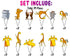 Cupcake Toppers Giraffes Can't Dance – 24 Pcs Jungle Animal Party Decorations