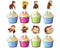 Cupcake Toppers Curious Monkey – 24 Pieces Monkey Party Decorations