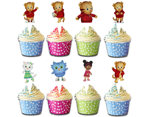 Cupcake Toppers Little Tiger – 24 PCS Party Decorations for Kids Birthday
