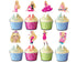 Cartoon Cupcake Toppers Barbe - Set of 24 Stylish Party Decorations