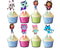 Cupcake Toppers Gabby – 24 pcs Cat Birthday Party Cake Decorations, Kids Cartoon Cupcake Picks