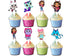 Cupcake Toppers Gabby – 24 pcs Cat Birthday Party Cake Decorations, Kids Cartoon Cupcake Picks