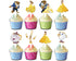 Cupcake Toppers Beauty and Beast - Set of 24 Magical Party Decorations