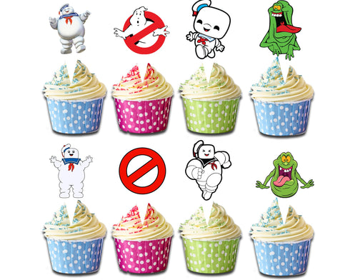 Birthday Cupcake Toppers Ghost Set of 24 - Ghost Party Cupcake Picks, Spooky Birthday Decorations