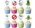 Birthday Cupcake Toppers Ghost Set of 24 - Ghost Party Cupcake Picks, Spooky Birthday Decorations
