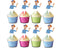 Cupcake Toppers Blipo - Set of 24 Party Decorations for Kids