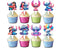 Cupcake Toppers Stitch – 24 Pcs Cute Cartoon Decorations for Kids Birthday Party