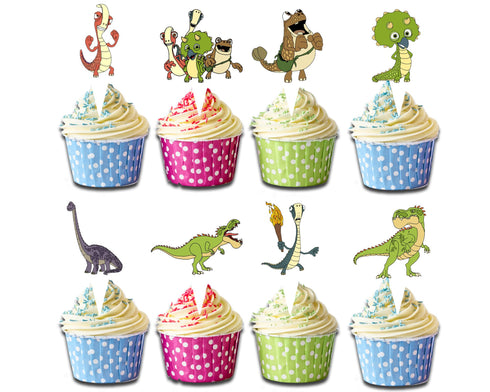 Cupcake Toppers Gigant Dino Set of 24, Dinosaur Birthday Party Cupcake Decorations