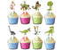 Cupcake Toppers Gigant Dino Set of 24, Dinosaur Birthday Party Cupcake Decorations