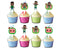 Afro Cody Cupcake Toppers Baby Melon β 24 PCS Birthday Party Decorations