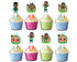 Afro Cody Cupcake Toppers Baby Melon β 24 PCS Birthday Party Decorations