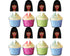 Afro Barbe Cupcake Toppers - Set of 24 Elegant Party Decorations