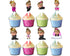 Girl White Hair Boss Cupcake Toppers - Set of 24