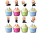 Cartoon Boss Cupcake Toppers - Set of 24 Party Decorations for Birthdays and Celebrations