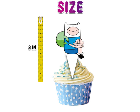 Cupcake Toppers Adventure - 24 Pieces. Birthday Decorations.