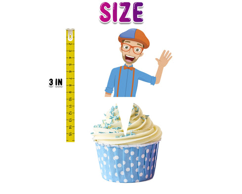 Cupcake Toppers Blipo - Set of 24 Party Decorations for Kids