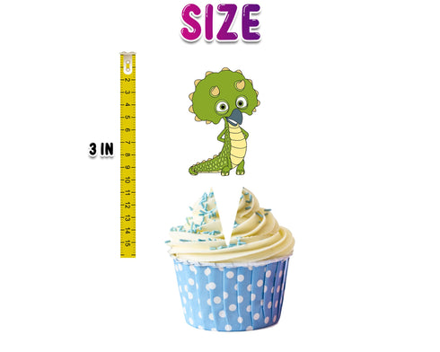 Cupcake Toppers Gigant Dino Set of 24, Dinosaur Birthday Party Cupcake Decorations