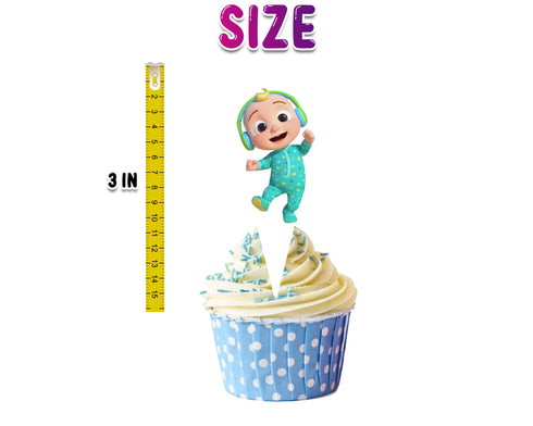 Cupcake Toppers Baby Melon – 24 pcs Birthday Party Decorations