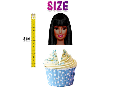 Afro Barbe Cupcake Toppers - Set of 24 Elegant Party Decorations