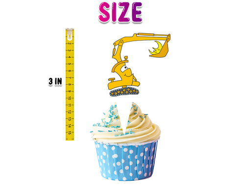 Goodnight, Goodnight Construction Site 24 PCS Cupcake Toppers