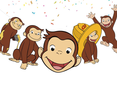 Birthday Banner Curious Monkey – 5 FT Cardstock Garland, Monkey Party Decorations for Kids