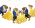 Birthday Banner Beauty Beast – 5 FT Party Garland with 5 Cardstock Cutouts