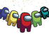 Birthday Party Banner Among - 5 Crewmate Cardstock Garland 5 FT