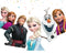 Birthday Banner Elsa 5 FT - Elsa Anna Olaf Kristoff Birthday Banner, Cardstock Cutouts Garland