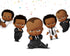 Afro Boss Theme Birthday Banner – 5 Cardstock Cutouts, 5 FT Party Garland