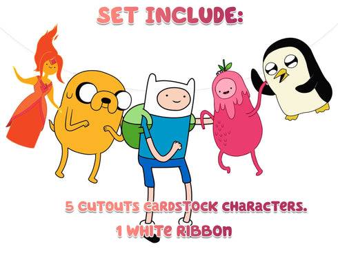 Birthday Party Banner Adventure - Finn, Jake & Friends Garland