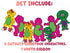 Birthday Garland Pink Dino Barney & Friends – 5 Ft Dinosaur Party Banner with 5 Cardstock Characters