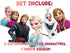 Birthday Banner Elsa 5 FT - Elsa Anna Olaf Kristoff Birthday Banner, Cardstock Cutouts Garland