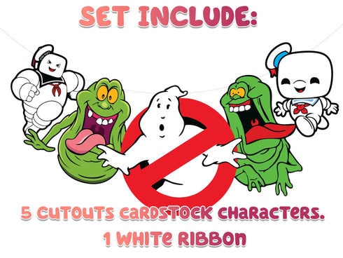 Happy Birthday Banner Ghost – 5 Ft Cardstock Character Banner Ghostbusters