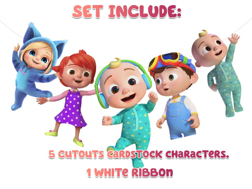 Birthday Banner Baby Melon - 5 ft Garland with Characters, Kids Birthday Party Decorations