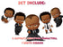 Afro Boss Theme Birthday Banner – 5 Cardstock Cutouts, 5 FT Party Garland