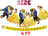 Birthday Banner Beauty Beast – 5 FT Party Garland with 5 Cardstock Cutouts