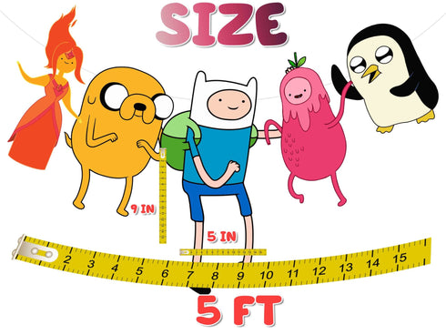 Birthday Party Banner Adventure - Finn, Jake & Friends Garland