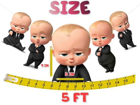 Birthday Party Banner The Boss - 5 Character Cardstock Garland