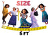 Birthday Banner Mexican Girl Garland - 5 Cardstock Character Cutouts