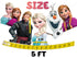 Birthday Banner Elsa 5 FT - Elsa Anna Olaf Kristoff Birthday Banner, Cardstock Cutouts Garland