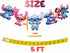Birthday Party Garland Stitch – 5 Cutout Hanging Characters with Ribbon