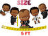 Afro Boss Theme Birthday Banner – 5 Cardstock Cutouts, 5 FT Party Garland