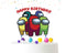 Cake Topper Among - Happy Birthday Crewmates Decoration