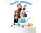 Cake Topper Happy Birthday - Elsa Anna Olaf Cake Decoration, Cardstock Cake Topper