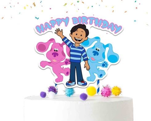 Cake Topper Blue Clue Dogs – Blue, Magenta & Josh Birthday Topper
