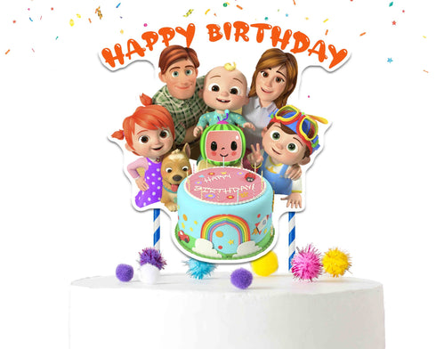 Cake Topper Family Set Baby Melon - Happy Birthday Cake Decoration
